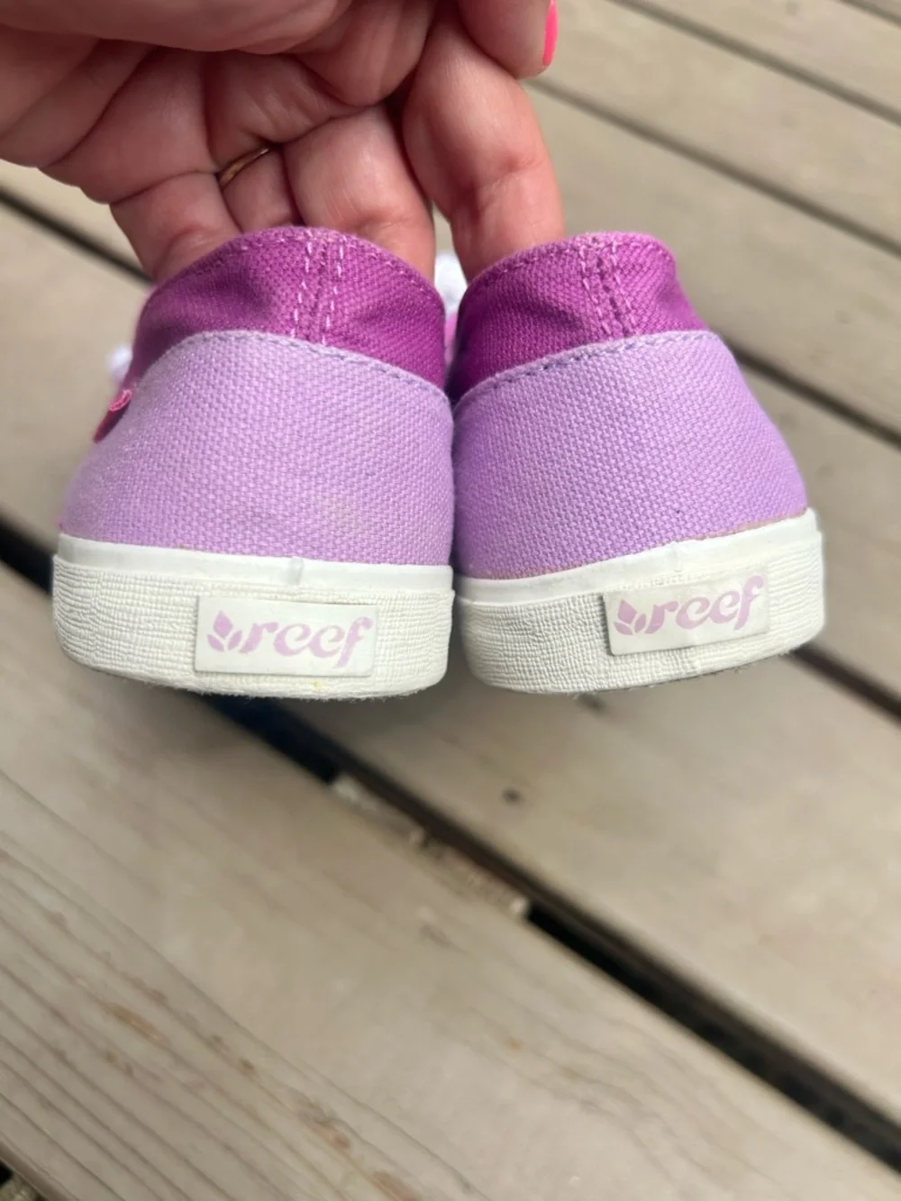 REEF Deckhand 2 Canvas Boat Sneakers Lavender/Purple/Pink  Size US 8.5 / EU 39